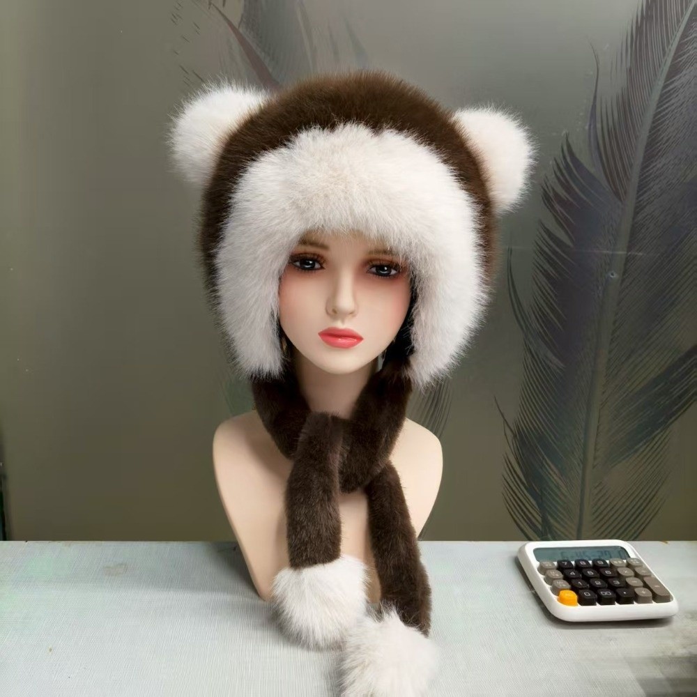 Winter Trapper Hat - Cappello Ushanka in Poliestere con Pelliccia