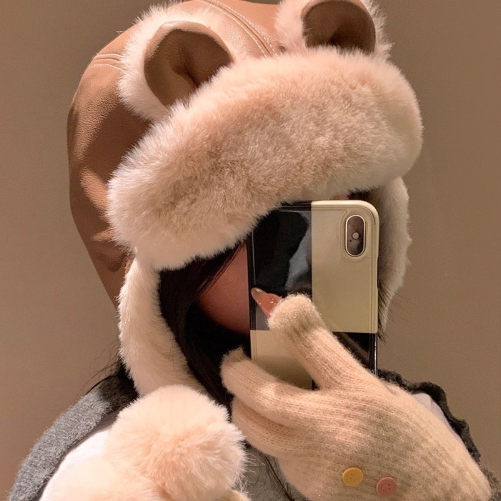 Winter Trapper Hat - Cappello Invernale Caldo in Ecopelle con